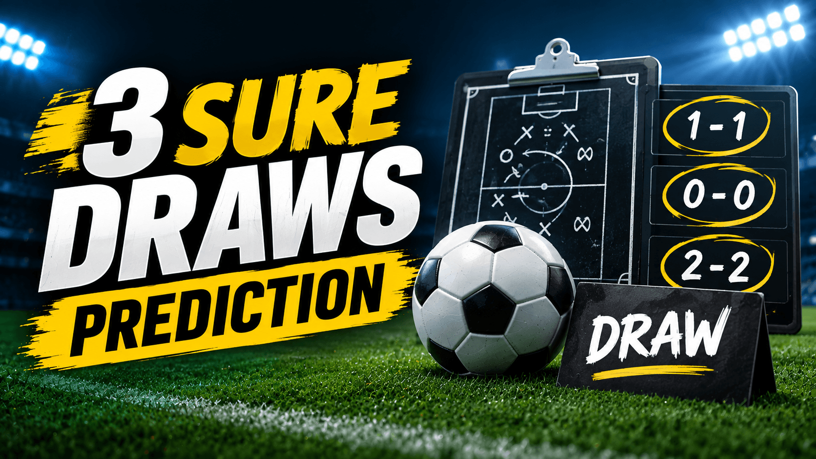 3 Sure Draws Prediction: How to Predict Draws in Football